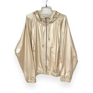 Zella Style Game Shine Hooded Gold Jacket - Sz XL